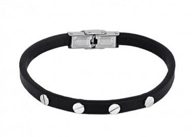 Βραχιόλι Από Δέρμα Και Ατσάλι TU29905 - AMOR AMOR - 