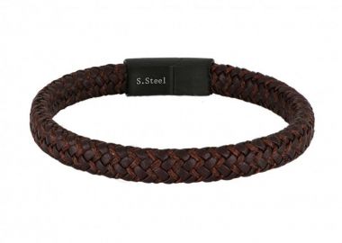 Βραχιόλι Από Δέρμα Και Ατσάλι TU29909 - AMOR AMOR - 