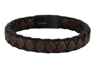 Βραχιόλι Από Δέρμα Και Ατσάλι TU29914 - AMOR AMOR - 