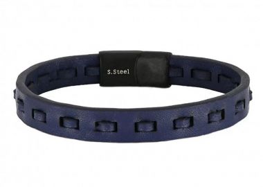 Βραχιόλι Από Δέρμα Και Ατσάλι TU29921 - AMOR AMOR - 