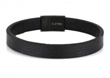 Βραχιόλι Από Δέρμα Και Ατσάλι TU29922 - AMOR AMOR - 