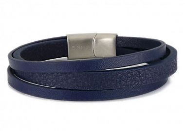 Βραχιόλι Από Δέρμα Και Ατσάλι TU29925 - AMOR AMOR - 