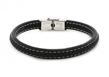 Βραχιόλι Από Δέρμα Και Ατσάλι TU29939 - AMOR AMOR - 