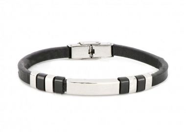 Βραχιόλι Από Δέρμα Και Ατσάλι TU29952 - AMOR AMOR - 