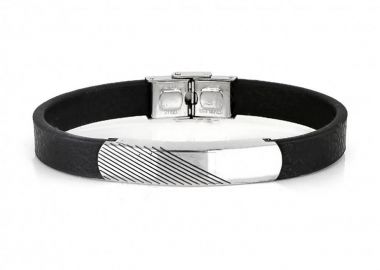 Βραχιόλι Από Δέρμα Και Ατσάλι TU29956 - AMOR AMOR - 