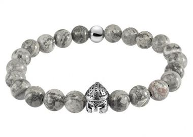 Βραχιόλι Από Ημιπολύτιμο Λιθο Ιασπι Και Ανοξείδωτο Ατσάλι TU27662 - AMOR AMOR - 