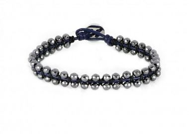 Βραχιόλι Από Κορδόνι Και Ατσάλι TU29931 - AMOR AMOR - 