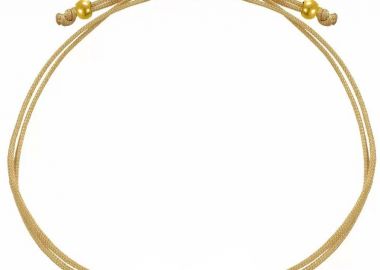 Βραχιόλι Από Κορδόνι Και Ορείχαλκο Επιχρυσωμένο 24Κ Mama Με Ματάκι AA25332 - AMOR AMOR - 