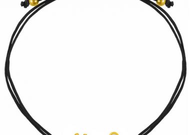 Βραχιόλι Από Κορδόνι Και Ορείχαλκο Επιχρυσωμένο 24Κ Mαμά Με Ματάκι ΑΑ25338 - AMOR AMOR - 