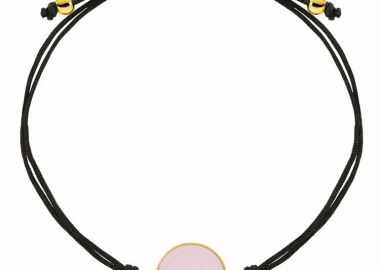 Βραχιόλι Από Κορδόνι Και Ορείχαλκο Επιχρυσωμένο 24Κ Mom AA25344 - AMOR AMOR - 