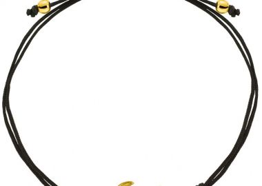 Βραχιόλι Από Κορδόνι Και Ορείχαλκο Επιχρυσωμένο Με Κύμα AA28460 - AMOR AMOR - 