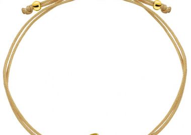 Βραχιόλι Από Κορδόνι Και Ορείχαλκο Επιχρυσωμένο Με Κύμα AA28461 - AMOR AMOR - 