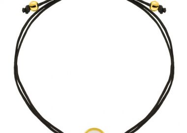 Βραχιόλι Από Κορδόνι Και Ορείχαλκο Επιχρυσωμένο Με Ματάκι AA28478 - AMOR AMOR - 