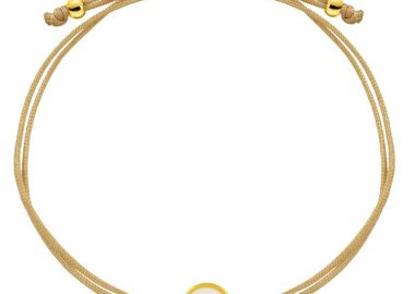 Βραχιόλι Από Κορδόνι Και Ορείχαλκο Επιχρυσωμένο Με Ματάκι AA28479 - AMOR AMOR - 