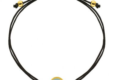 Βραχιόλι Από Κορδόνι Και Ορείχαλκο Επιχρυσωμένο Με Ματάκι AA28480 - AMOR AMOR - 