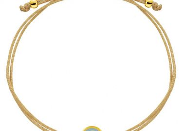 Βραχιόλι Από Κορδόνι Και Ορείχαλκο Επιχρυσωμένο Με Ματάκι AA28481 - AMOR AMOR - 