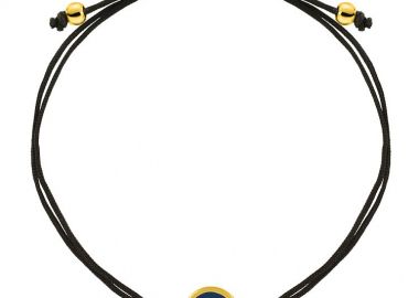 Βραχιόλι Από Κορδόνι Και Ορείχαλκο Επιχρυσωμένο Με Ματάκι AA28482 - AMOR AMOR - 