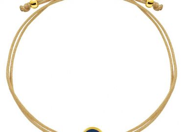 Βραχιόλι Από Κορδόνι Και Ορείχαλκο Επιχρυσωμένο Με Ματάκι AA28483 - AMOR AMOR - 