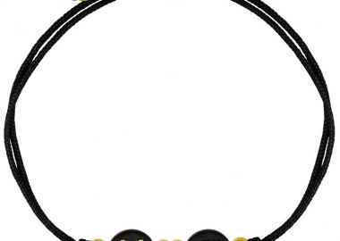 Βραχιόλι Από Κορδόνι Και Ορείχαλκο Επιχρυσωμένο Με Μονογράμματα Και Καρδιά AA29100 - AMOR AMOR - 