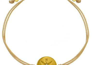 Βραχιόλι Από Κορδόνι Και Ορείχαλκο Επιχρυσωμένο Με Πυξίδα AA28477 - AMOR AMOR - 