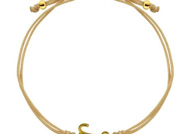 Βραχιόλι Από Κορδόνι Και Ορείχαλκο Επιχρυσωμένο Με Το Ζώδιο Του Κριού AA28588 - AMOR AMOR - 