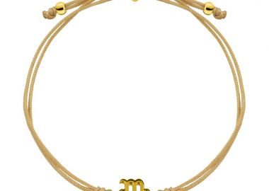 Βραχιόλι Από Κορδόνι Και Ορείχαλκο Επιχρυσωμένο Με Το Ζώδιο Του Σκορπιού AA28594 - AMOR AMOR - 