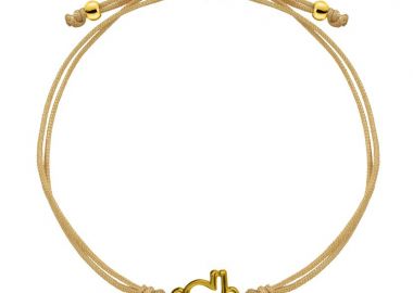 Βραχιόλι Από Κορδόνι Και Ορείχαλκο Επιχρυσωμένο Με Το Ζώδιο Του Ζυγού AA28602 - AMOR AMOR - 