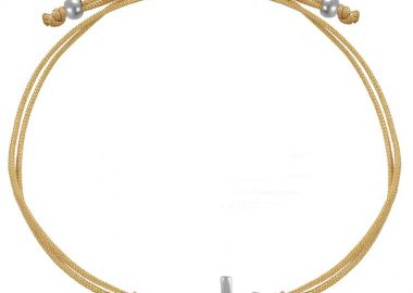 Βραχιόλι Από Κορδόνι Και Ορείχαλκο Με Σταυρό AA28549 - AMOR AMOR - 