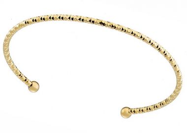 Βραχιόλι Βέργα Από Ατσάλι Επιχρυσωμένο 24K AS26217 - AMOR AMOR - 