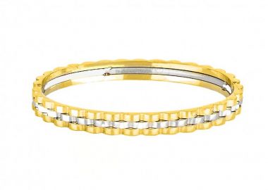 Βραχιόλι Βέργα Από Ατσάλι Επιχρυσωμένο Με Ζιργκόν TU29786 - AMOR AMOR - 