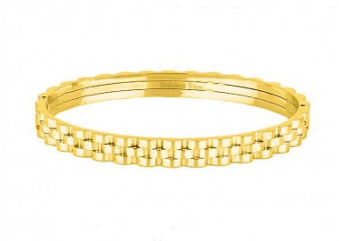 Βραχιόλι Βέργα Από Ατσάλι Επιχρυσωμένο TU29756 - AMOR AMOR - 