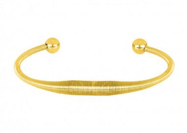 Βραχιόλι Βέργα Από Ατσάλι Επιχρυσωμένο TU29790 - AMOR AMOR - 