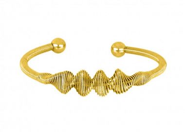 Βραχιόλι Βέργα Από Ατσάλι Επιχρυσωμένο TU29792 - AMOR AMOR - 