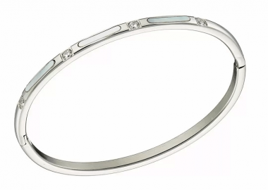 Βραχιόλι Βέργα Από Ατσάλι Με Φίλντισι AS25997 - AMOR AMOR - 