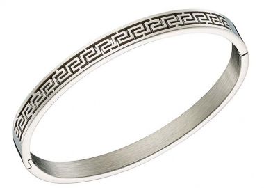 Βραχιόλι Βέργα Από Ατσάλι Με Μαίανδρο AS25991 - AMOR AMOR - 