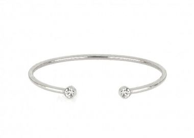 Βραχιόλι Βέργα Από Ατσάλι Με Ζιργκόν TU29787 - AMOR AMOR - 