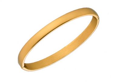 Βραχιόλι Χειροπέδα Από Ανοξείδωτο Ατσάλι Επιχρυσωμένο AS28421 - AMOR AMOR - 