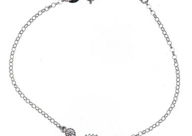 Βραχιόλι γυναικείο από ασήμι 925 ροζέτα και πέτρες ζιργκόν -  - 