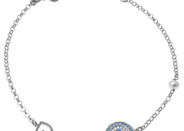 Βραχιόλι γυναικείο από ασήμι με πέτρες ζιργκόν -  - 