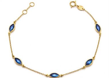 Βραχιόλι Γυναικείο Ασήμι 925 Επιχρυσωμένο με Πέτρες ζιργκόν Μάρκιζ -  - 