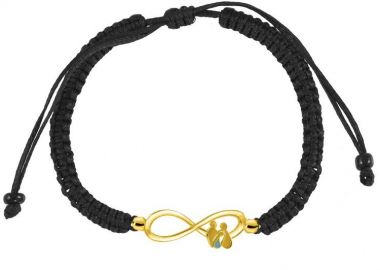 Βραχιόλι Μακραμέ Με Ασήμι 925 Επιχρυσωμένο Και Οικογένεια EX27789 - AMOR AMOR - 