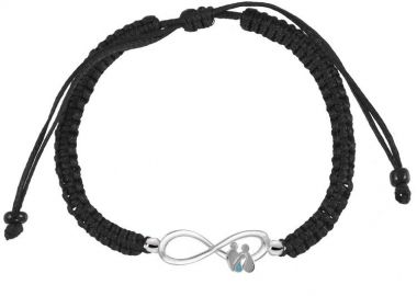 Βραχιόλι Μακραμέ Με Ασήμι 925 Επιπλατινωμένο Και Οικογένεια EX27788 - AMOR AMOR - 