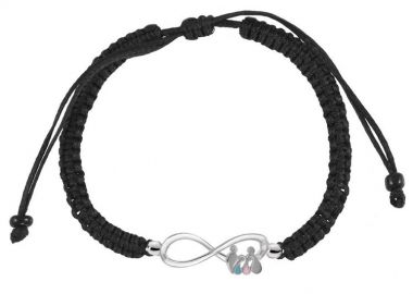 Βραχιόλι Μακραμέ Με Ασήμι 925 Επιπλατινωμένο Και Οικογένεια EX27794 - AMOR AMOR - 