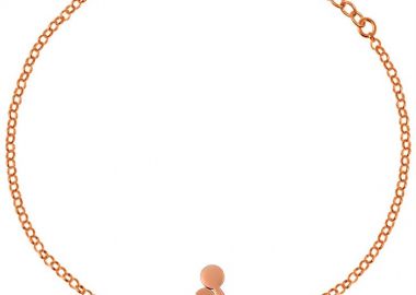 Βραχιόλι οικογένεια μαμά και παιδί αγόρι από ρόζ επιχρυσωμένο ασήμι -  - 