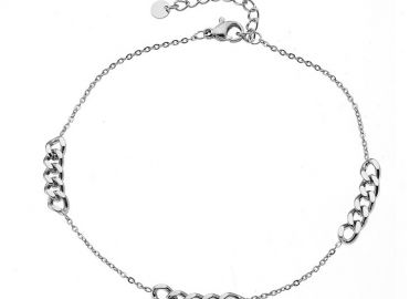 Βραχιόλι Ποδιού Αλυσίδα Από Ανοξείδωτο Ατσάλι AS23611 - AMOR AMOR - 