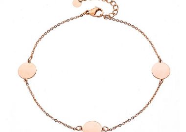 Βραχιόλι Ποδιού Αλυσίδα Από Ανοξείδωτο Ατσάλι Επιχρυσωμένο AS23608 - AMOR AMOR - 