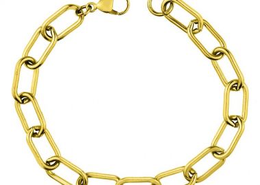 Βραχιόλι Ποδιού Αλυσίδα Από Ανοξείδωτο Ατσάλι Επιχρυσωμένο TA29481 23cm - AMOR AMOR - 