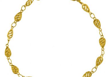 Βραχιόλι Ποδιού Από Ανοξείδωτο Ατσάλι Επιχρυσωμένο ΤΑ29005 21cm - AMOR AMOR - 