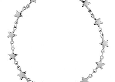 Βραχιόλι Ποδιού Από Ανοξείδωτο Ατσάλι Με Αστεράκια ΤΑ29016 20cm - AMOR AMOR - 