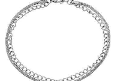 Βραχιόλι Ποδιού Από Ατσάλι AS25855 - AMOR AMOR - 